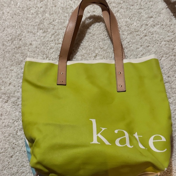 Kate Spade Green and Tan Classic Tote - Picture 1 of 6